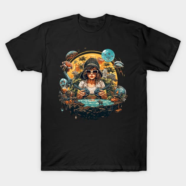 Futur Gaming Girls T-Shirt by AstrAI